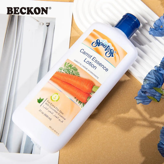 Crème éclaircissante hydratante pour le corps à la vitamine C de carotte .