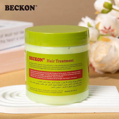 Crème Masque Capillaire à l'Huile d'Olive 500 ml, Lissant, Nourrissant et Fortifiant