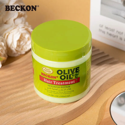 Crème Masque Capillaire à l'Huile d'Olive 500 ml, Lissant, Nourrissant et Fortifiant